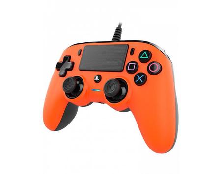 Imagem de Controle Nacon Wired Compact Controller Orange (Com fio, Laranja) - PS4 e PC