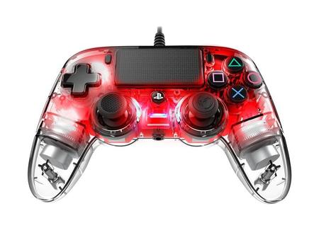 Imagem de Controle Nacon Wired Illuminated Compact Controller Red (Com fio, Iluminado, Vermelho) - PS4 e PC