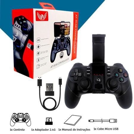 Controle Joystick Bluetooth Sem Fio Para Jogos Android Ios - Altomex -  Outros Celulares - Magazine Luiza