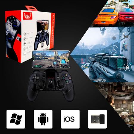 Controle Joystick Bluetooth Sem Fio Para Jogos Android Ios - Altomex -  Outros Celulares - Magazine Luiza