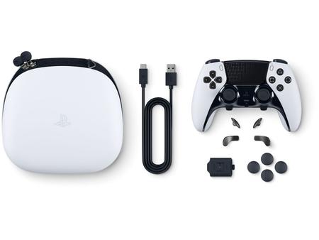 PS5 + Controle Dual Sense + Controle Sem Fio P/ PS5 Branco - Ibyte