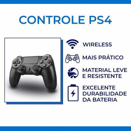 Imagem de Controle Preto Ps4 Playstation 4 Manete Sem Fio