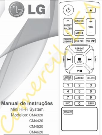 Imagem de Controle Remot Original Som LG 5701 Hifi System LG Mcd605 Mcd606 Mcv905 Mcv1306 Cm4430 Cm4630 Cm9520