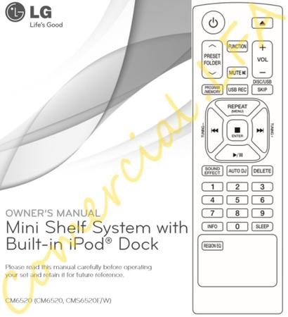 Imagem de Controle Remot Original Som LG 5701 Hifi System LG Mcd605 Mcd606 Mcv905 Mcv1306 Cm4430 Cm4630 Cm9520