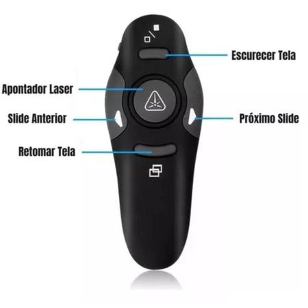 Controle Remoto Caneta Laser PowerPoint Slide - King Imagem de Controle Remoto Caneta Laser PowerPoint Slide