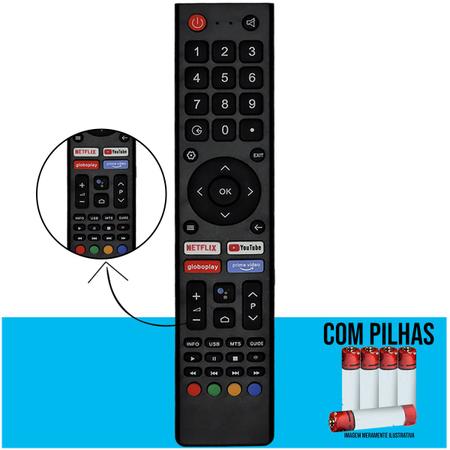 Imagem de Controle Remoto Compativel com Tv Philco Netflix, YouTube, Globo Play e Prime Vídeo  