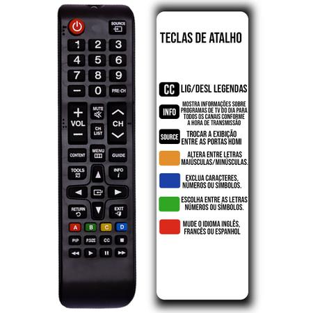 Imagem de Controle Remoto Compatível com TV Samsung Lcd Led UN32EH5000GXZD