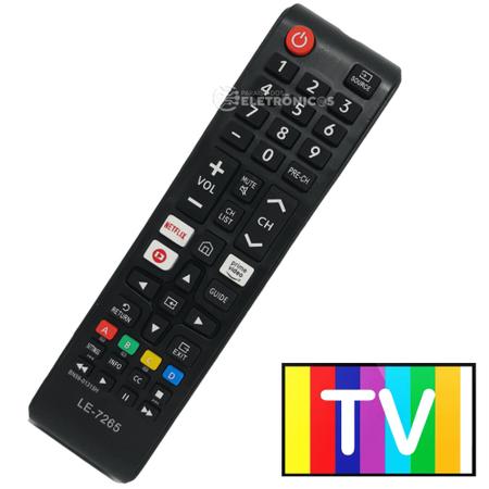 Imagem de Controle Remoto Compatível Smart TV Samsung Possui Teclas Netflix NB670, F4500 E JU6020 LE7265