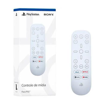 Imagem de Controle Remoto De Midia Para PS5 Sony Branco