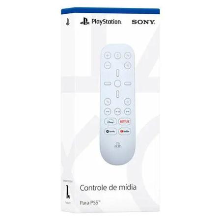 Imagem de Controle Remoto De Midia Para PS5 Sony Branco
