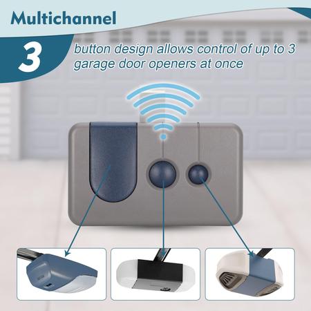 Imagem de Controle remoto para porta de garagem 2x Sears Craftsman 53680 53681