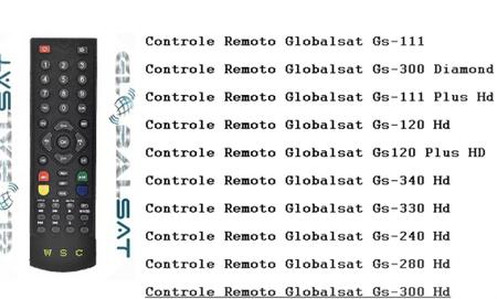 Imagem de Controle Remoto Receptor Global sat  Gs 280 HD 