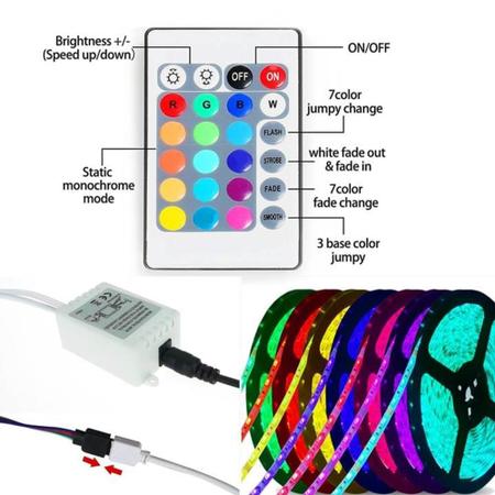 Imagem de Controle Remoto Rgb Controlador Para Fita Led Entrada P4, Pino Central Positivo Tb0506