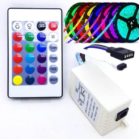 Imagem de Controle Remoto Rgb Controlador Para Fita Led Entrada P4, Pino Central Positivo Tb0506