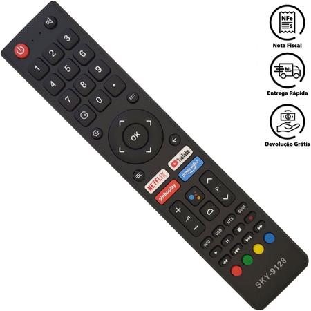 Imagem de Controle remoto TV Compatível Philco Tv Smart Botão Youtube Netflix