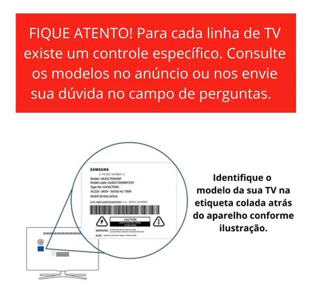 Controle Smart Tv Original Samsung Netflix Globoplay - GFTech Acessórios