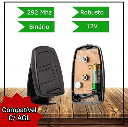 Imagem de Controle Remoto Tx Portão Compatível com AGL Alarme 433