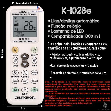 Imagem de Controle Remoto Universal para Ar Condicionado Komeco Brize TCL Toshiba