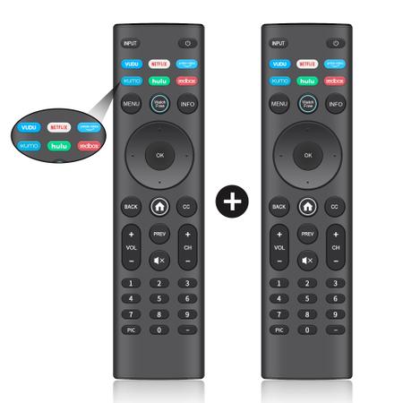 Imagem de Controle remoto universal para TVs inteligentes VIZIO, pacote de 2