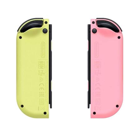 Controle Joy Con Rosa(L) e Amarelo Pastel Nintendo Switch