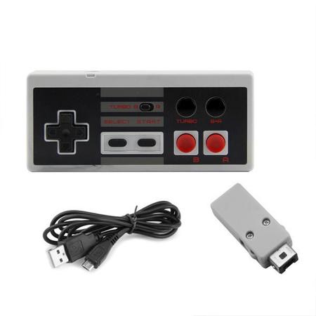 Imagem de Controle Sem Fio Turbo Classic Mini Nintendo Nes Snes Wii Branco