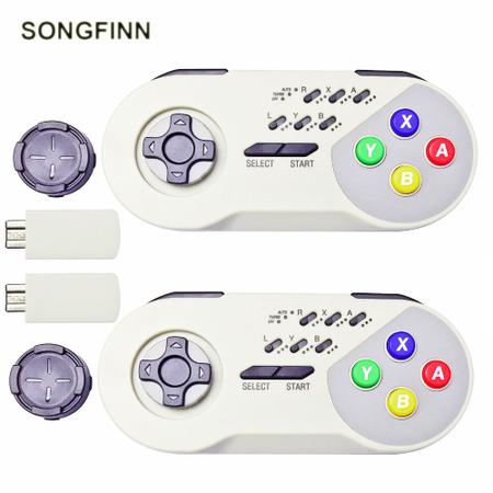 Controle Sem Fio Turbo Classic Mini Nintendo Nes Snes Wii Branco -  TechBrasil