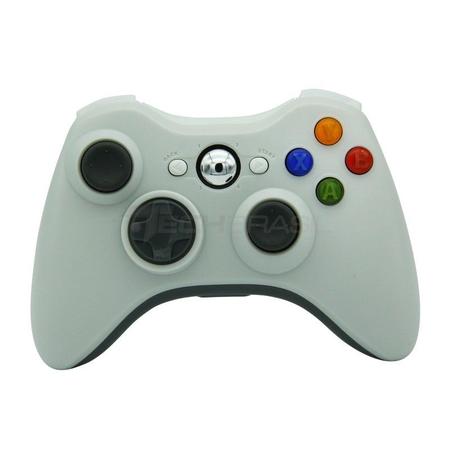 Controle Sem Fio Xbox 360 Compatível Com Computador Notebook Playstation 3  + Receiver Branco - TechBrasil