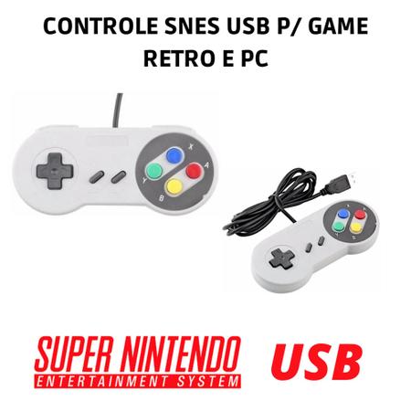 Controle Joystick USB Super Nintendo SNES P/ PC Win Emulador - Knup -  Controle para PC - Magazine Luiza