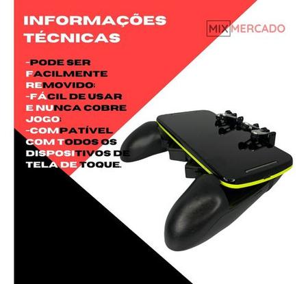 Controle Suporte Game Base Apoio Celular Pubg Free Fire Jogo