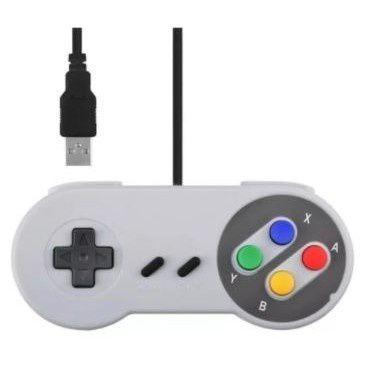 Controle Usb Super Nintendo Snes Compatível Com Computador Pc Mac Emulador  - Botões Roxo - TechBrasil - Controle para PC - Magazine Luiza