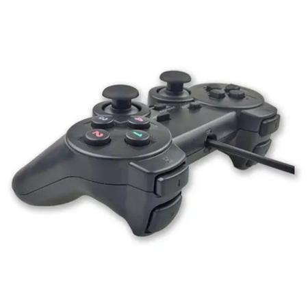 Controle Usb Joystick Preto Dual Shock Pc Computador PS2 Game - Compre Já  Fácil - Controle para PC - Magazine Luiza