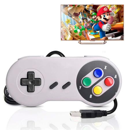 Controle Joystick USB Super Nintendo SNES P/ PC Win Emulador - Knup -  Controle para PC - Magazine Luiza