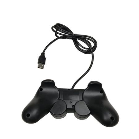 Controle Usb Joystick Preto Dual Shock Pc Computador PS2 Game - Compre Já  Fácil - Controle para PC - Magazine Luiza