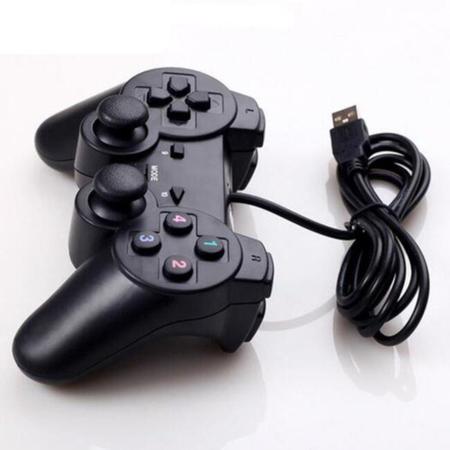 Controle Usb Joystick Preto Dual Shock Pc Computador PS2 Game - Compre Já  Fácil - Controle para PC - Magazine Luiza