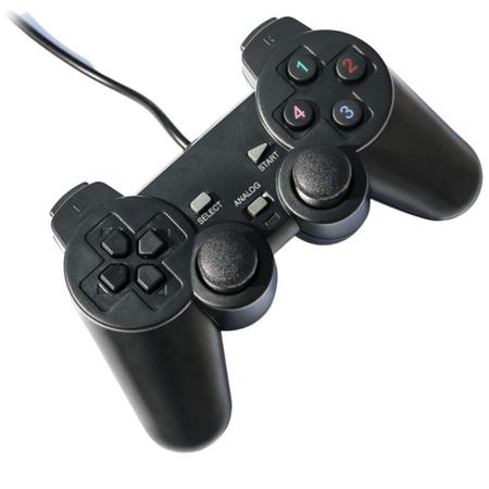 Controle Usb Joystick Preto Dual Shock Pc Computador PS2 Game - Compre Já  Fácil - Controle para PC - Magazine Luiza