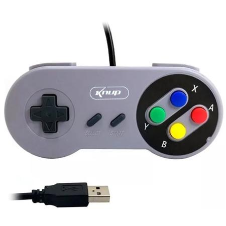 Controle USB Super Nintendo Snes Emulador Computador KNUP KP-3124