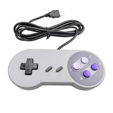 Controle Usb Super Nintendo Snes Para Computador Pc Mac Emulador - Botões  Colorido - TechBrasil - Controle para PC - Magazine Luiza