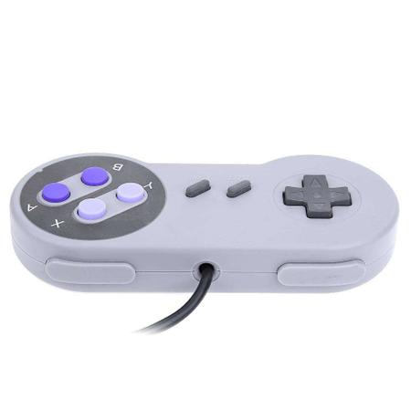 Controle Usb Super Nintendo Snes Compatível Com Computador Pc Mac Emulador  - Botões Roxo - TechBrasil - Controle para PC - Magazine Luiza