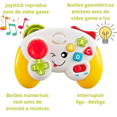 Imagem de Controle VideoGame Musical Brinquedos Bebe Educativo Interativo Som Luz BPA Free Zoop
