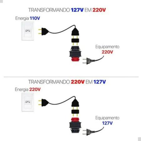 Imagem de Conversor de Voltagem 110/220V Ideal para Casa e Escritório Compatível com Diversos Aparelhos