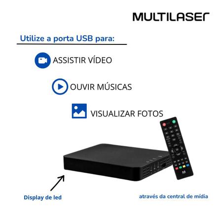 Imagem de Conversor Digital TV antiga com gravador HDMI AV Multilaser