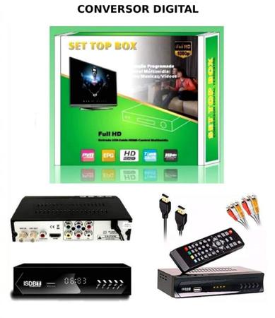 Imagem de Conversor Digital  TV de sinal analogico para digital Set Top Box