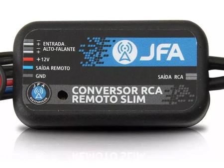 Imagem de Conversor RCA Remoto Slim Automotivo JFA 12V