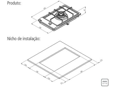 Imagem de Cooktop 1 Boca Tramontina Inox a Gás GLP