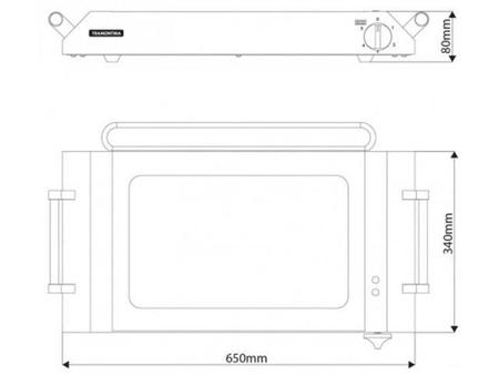 Imagem de Cooktop 1 Boca Tramontina Vitro Grill Elétrico