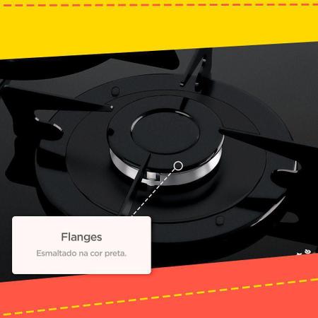 Imagem de Cooktop 2 Bocas á Gás V200 Esmaltado Fogatti Preto - 