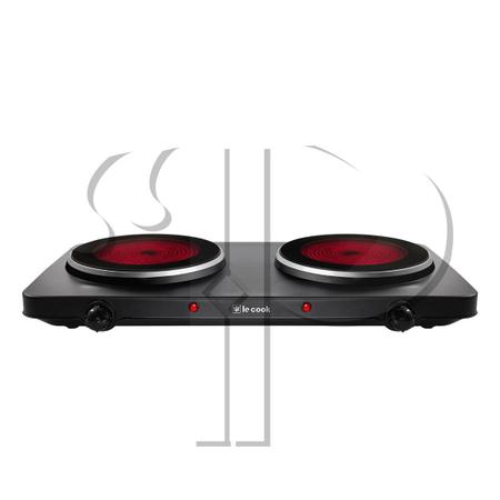 Imagem de Cooktop 2 Bocas Vitrocerâmico Elétrico Master Black Le Cook Lançamento