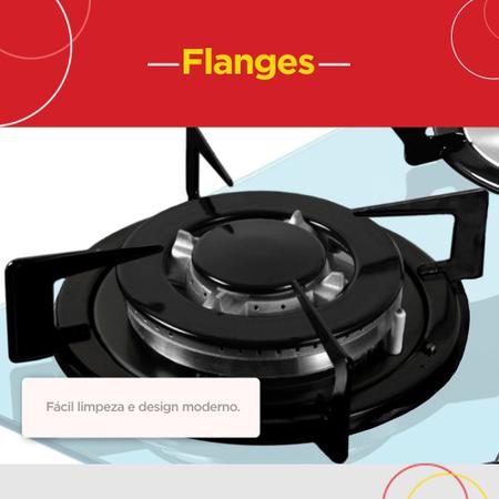 Imagem de Cooktop 4 Bocas á Gás NV4TC Vidro Nardelli Branco