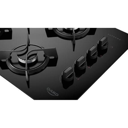 Imagem de Cooktop 4 Bocas Dako Supreme, Acendimento Superautomático 