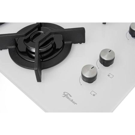 Imagem de Cooktop 4 Bocas Gás Mesa Vidro Tripla Chama Infinity Bivolt Fischer